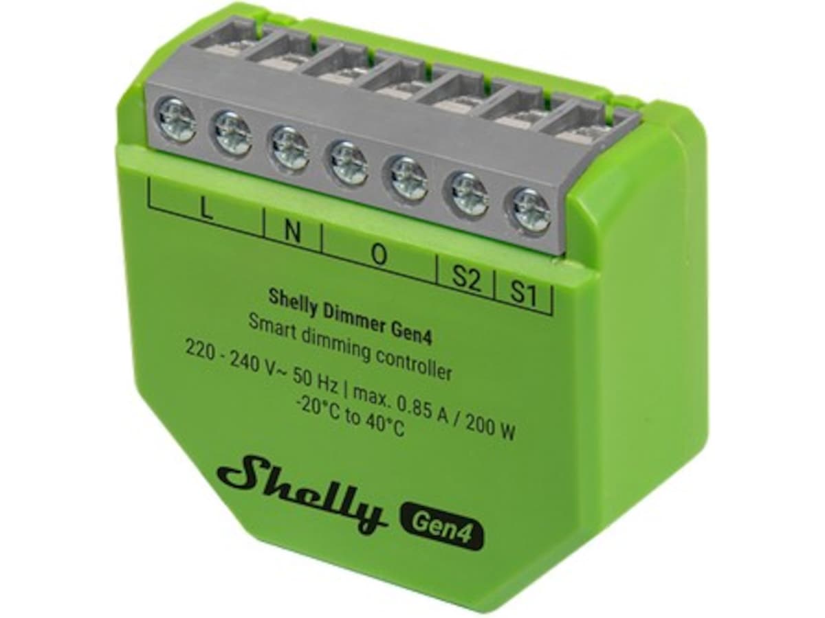 Shelly Dimmer Gen4 Strömbrytare, dimmers & ljusstyrning