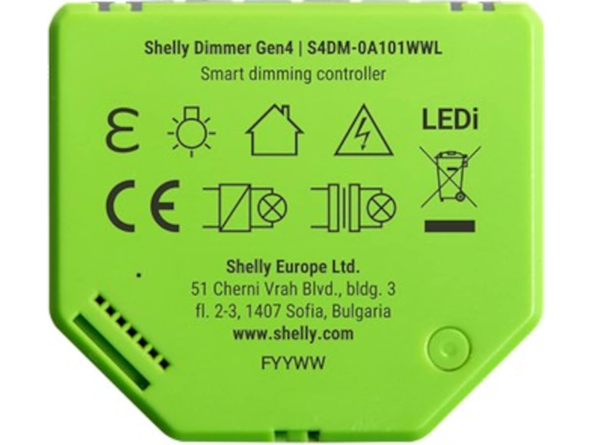 Shelly Dimmer Gen4 Strömbrytare, dimmers & ljusstyrning