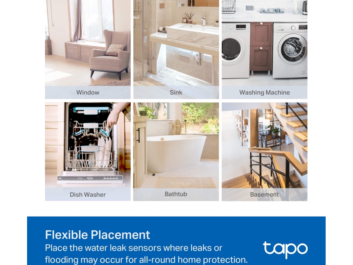 TP-Link Tapo T300 Smart Vattenläckagesensor Sensorer