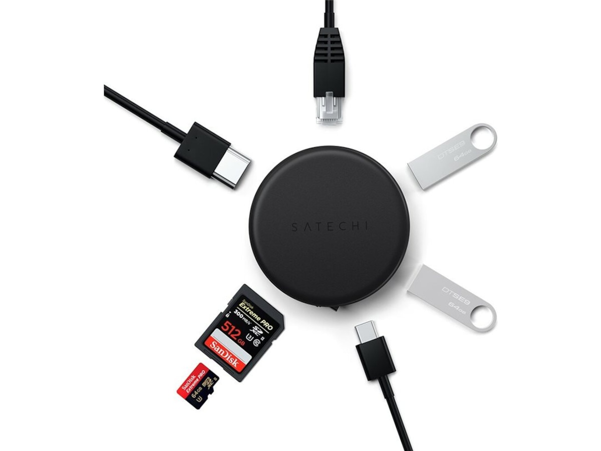 Satechi OntheGo 7-i-1 Multiport USB-C Hub Dockningsstation och USB-hub