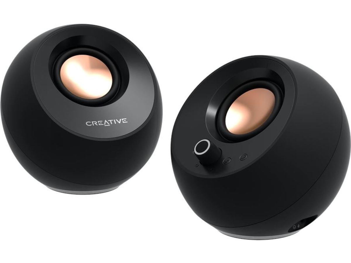 Creative Pebble Pro RGB PC-högtalare (svart) 2.0 Högtalare