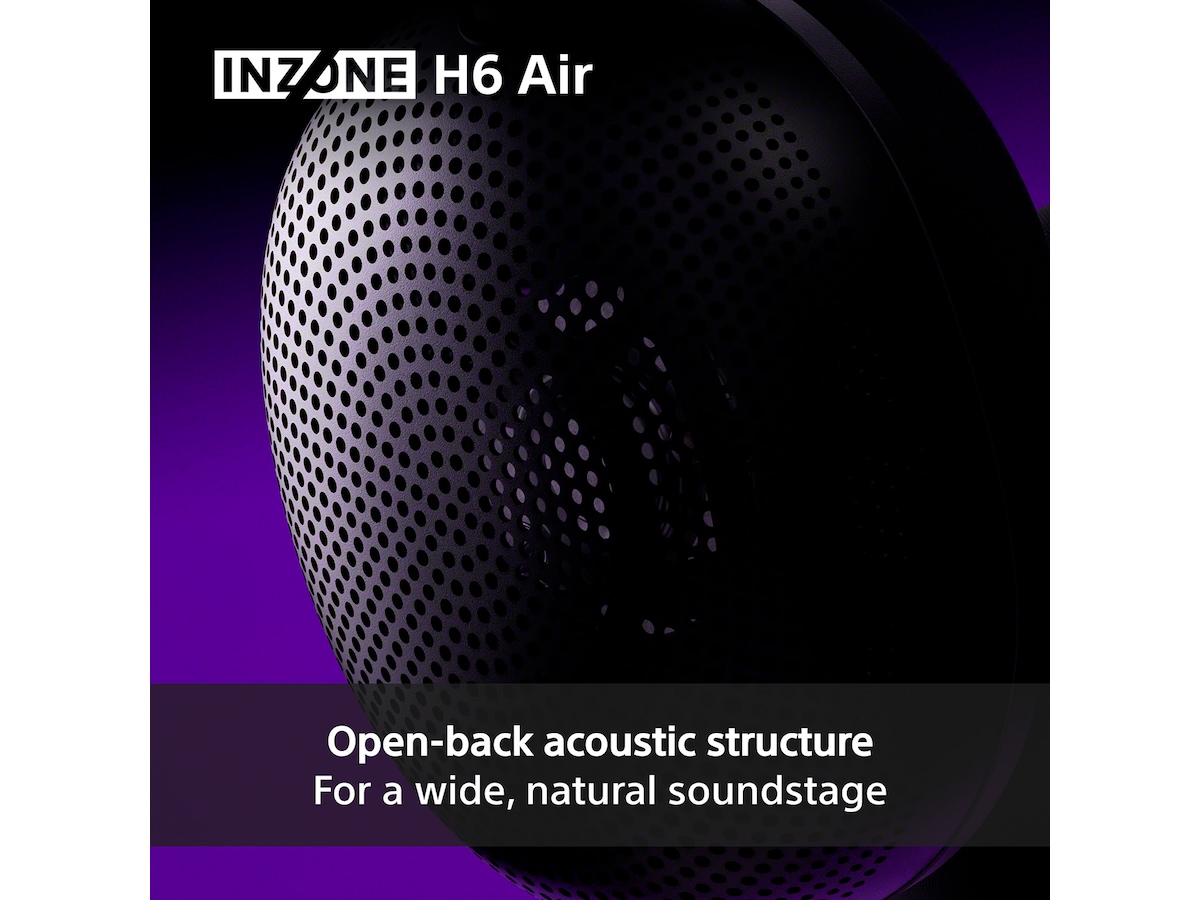Sony INZONE H6 Air gaming-headset med öppen baksida (svart) -B-Grade Demo headset