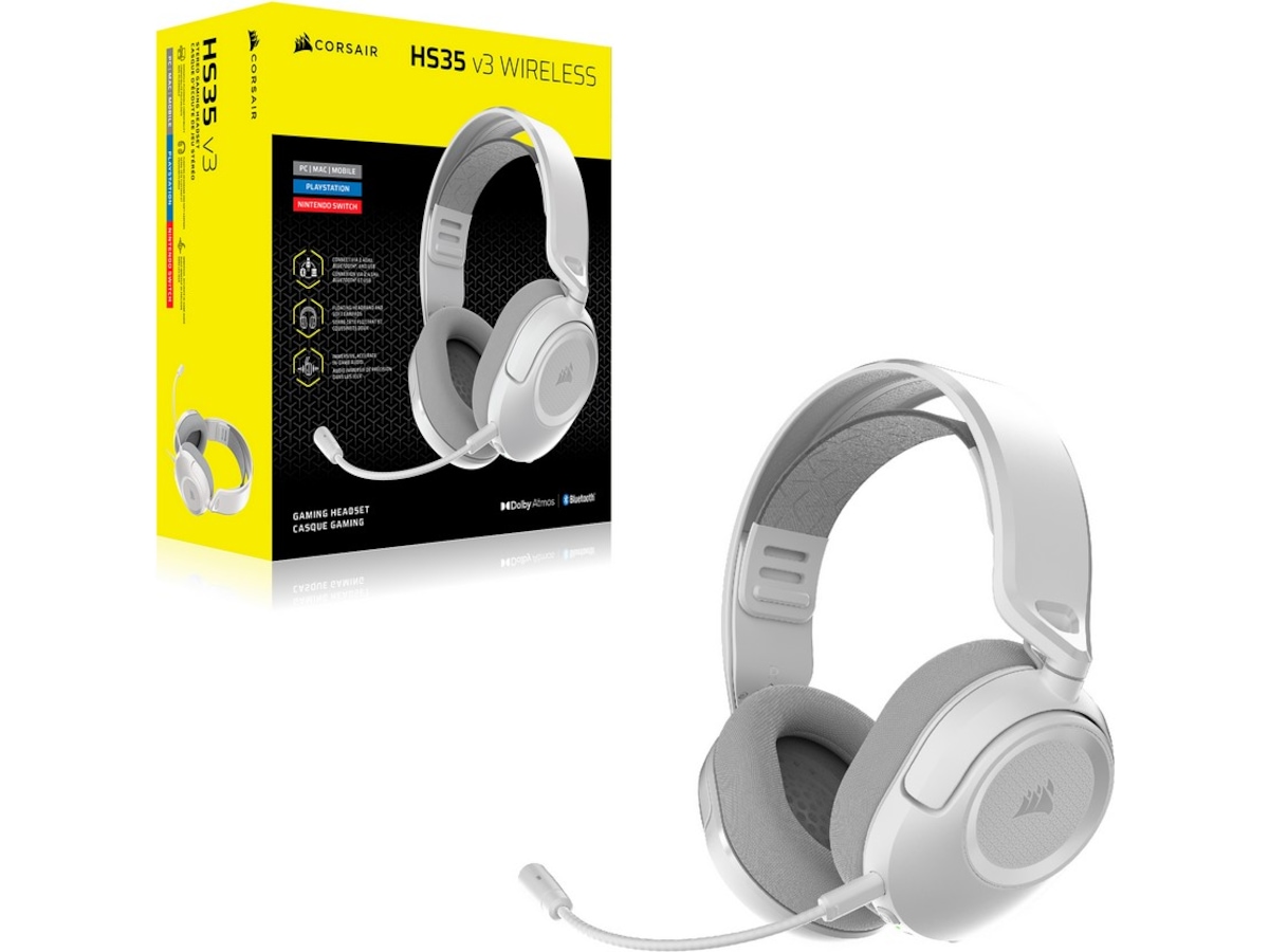 Corsair HS35 v3 Trådlöst Headset (White) Gamingheadset