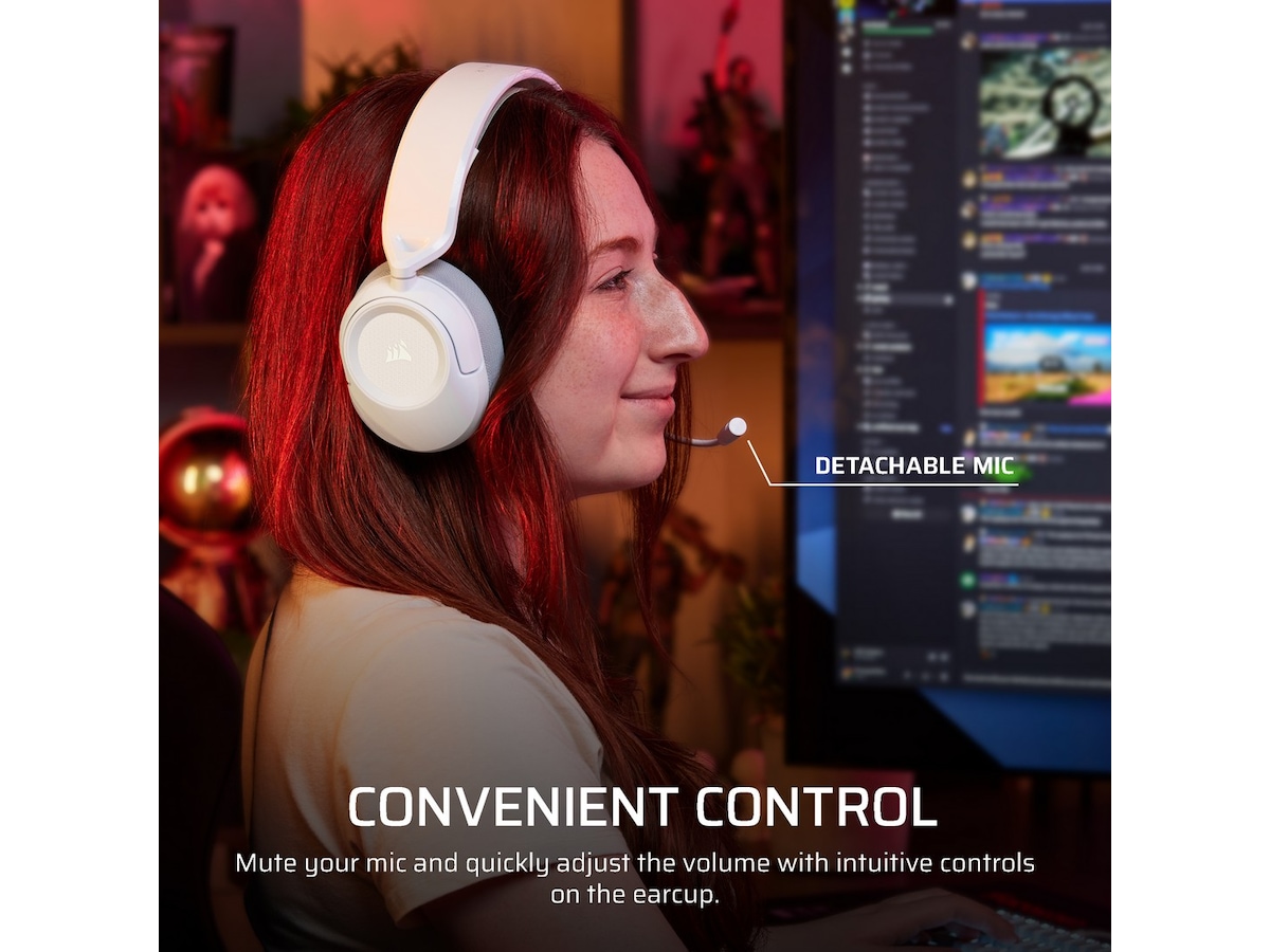 Corsair HS35 v3 Trådlöst Headset (White) Gamingheadset