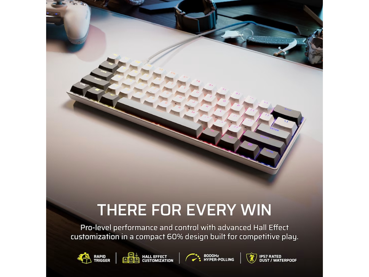 CORSAIR CLIPPER PRO MINI 60 (white) Gamingtangentbord