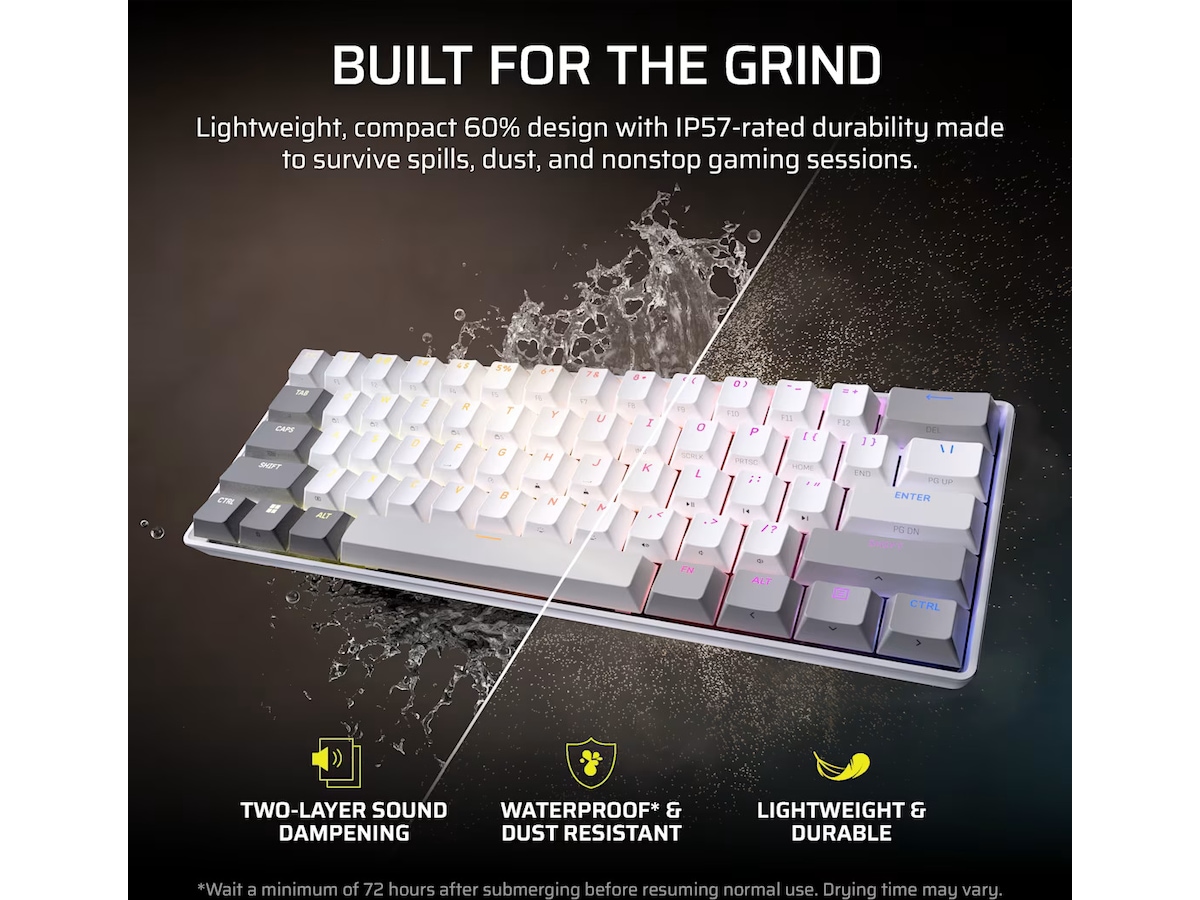 CORSAIR CLIPPER PRO MINI 60 (white) Gamingtangentbord