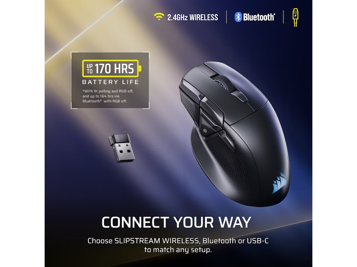 CORSAIR NIGHTSWORD v2 WIRELESS Spelmus Gamingmus