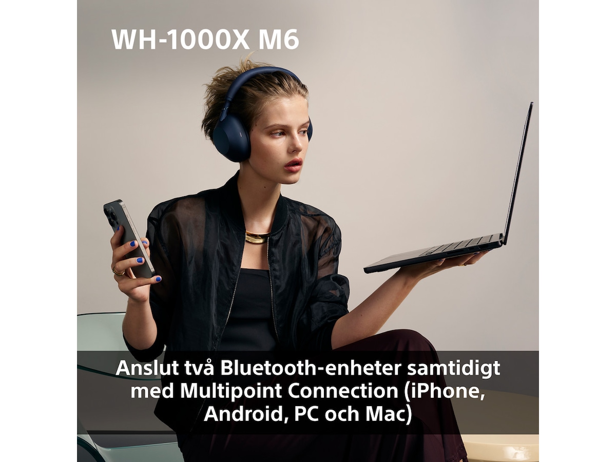 Sony WH-1000XM6 Trådlösa Over-Ear Hörlurar (Olive Gray) Hörlurar