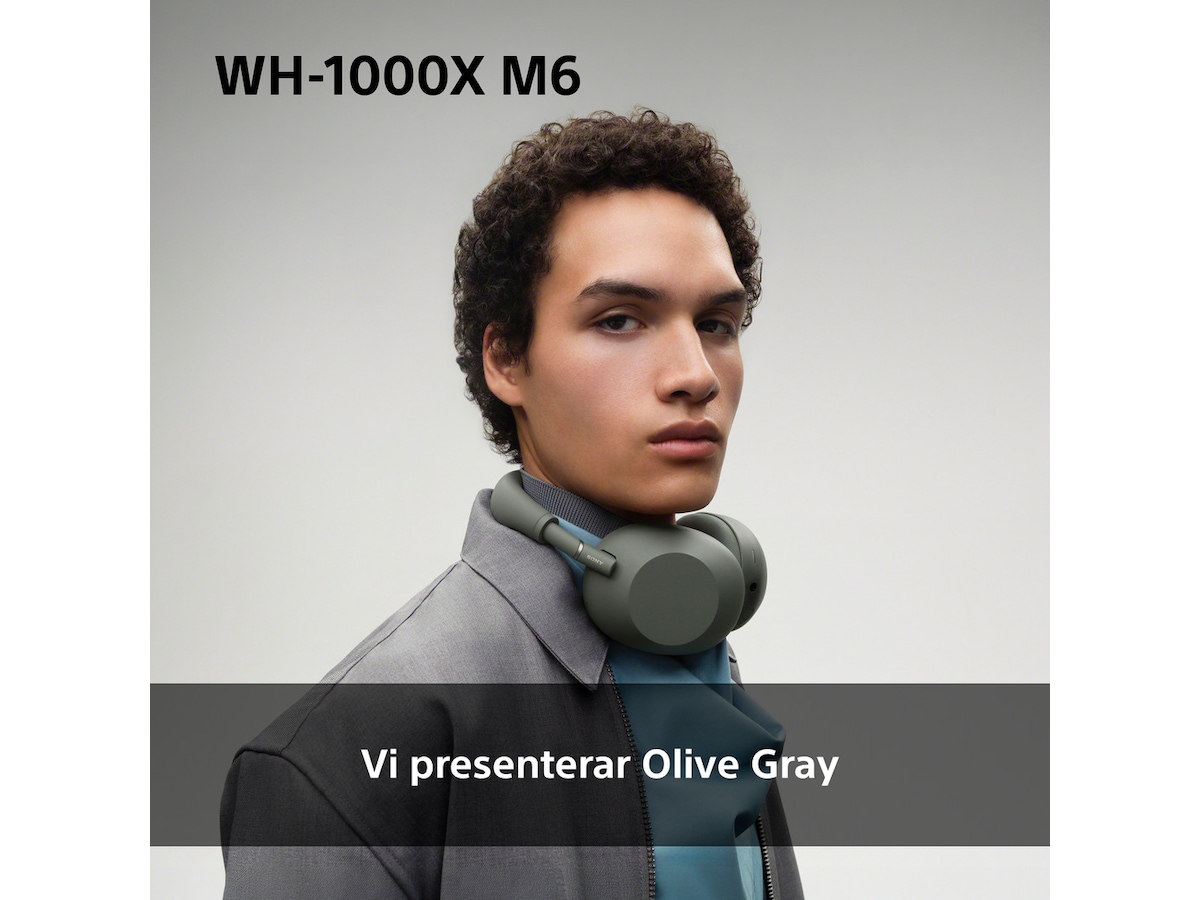 Sony WH-1000XM6 Trådlösa Over-Ear Hörlurar (Olive Gray) Hörlurar