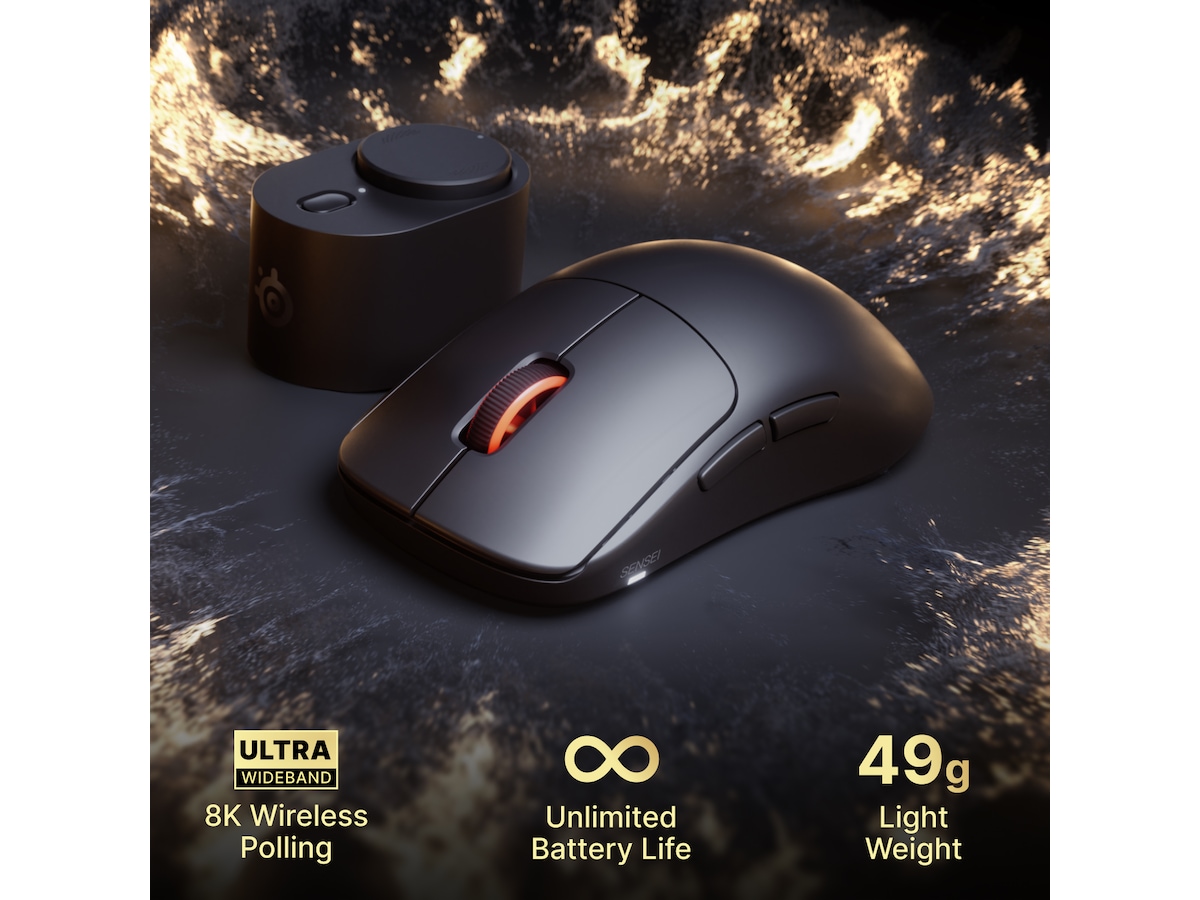 SteelSeries Sensei Pro Wireless Mini (svart) Gamingmus