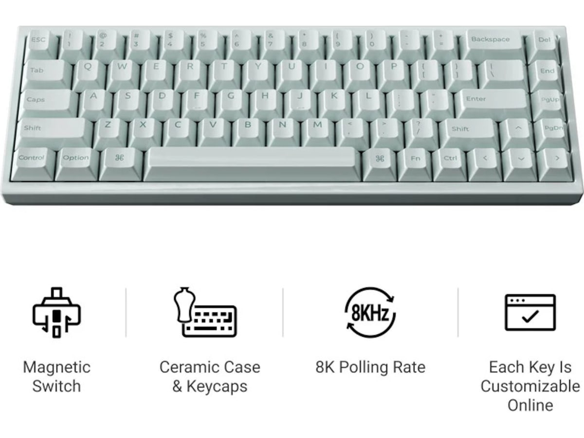 Keychron Q16 HE 65% 8K kablat (Ceramic) Gamingtangentbord