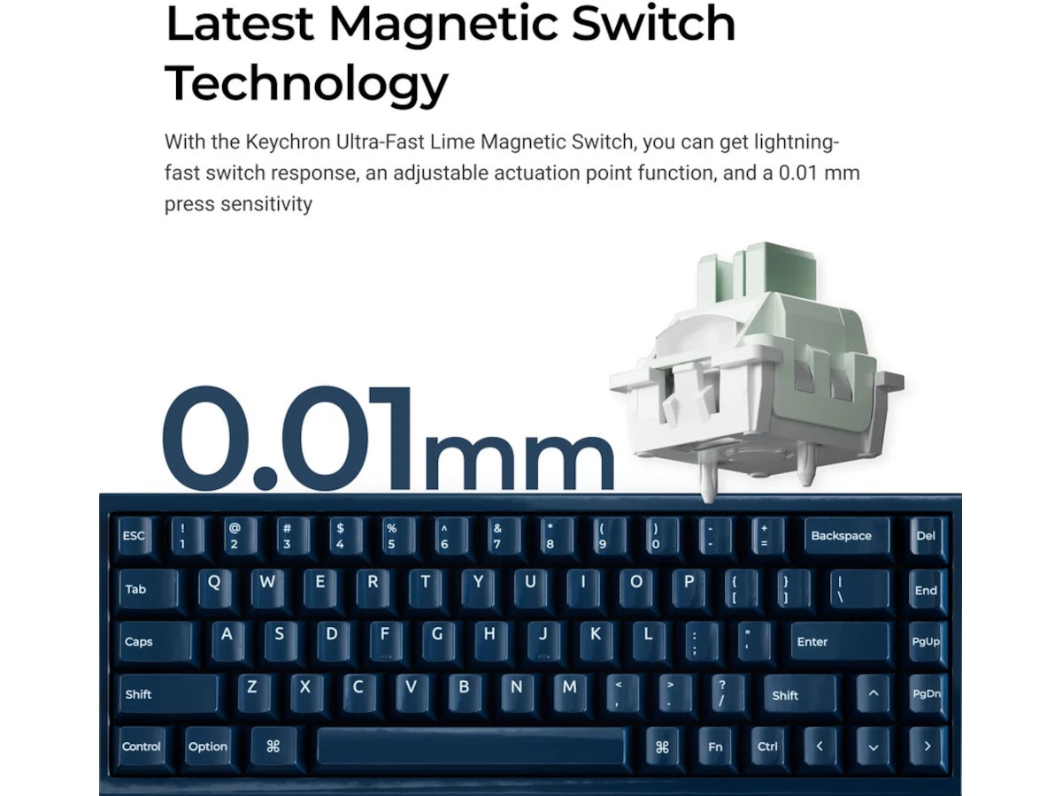 Keychron Q16 HE 65% 8K kablat (Ceramic) Gamingtangentbord