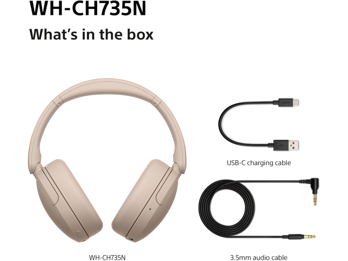Sony WH-CH735N Trådlösa Hörlurar (beige) Hörlurar