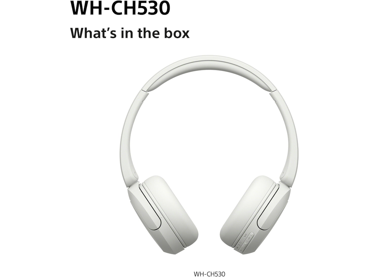 Sony WH-CH530 Trådlösa Bluetooth Hörlurar (vit) Hörlurar
