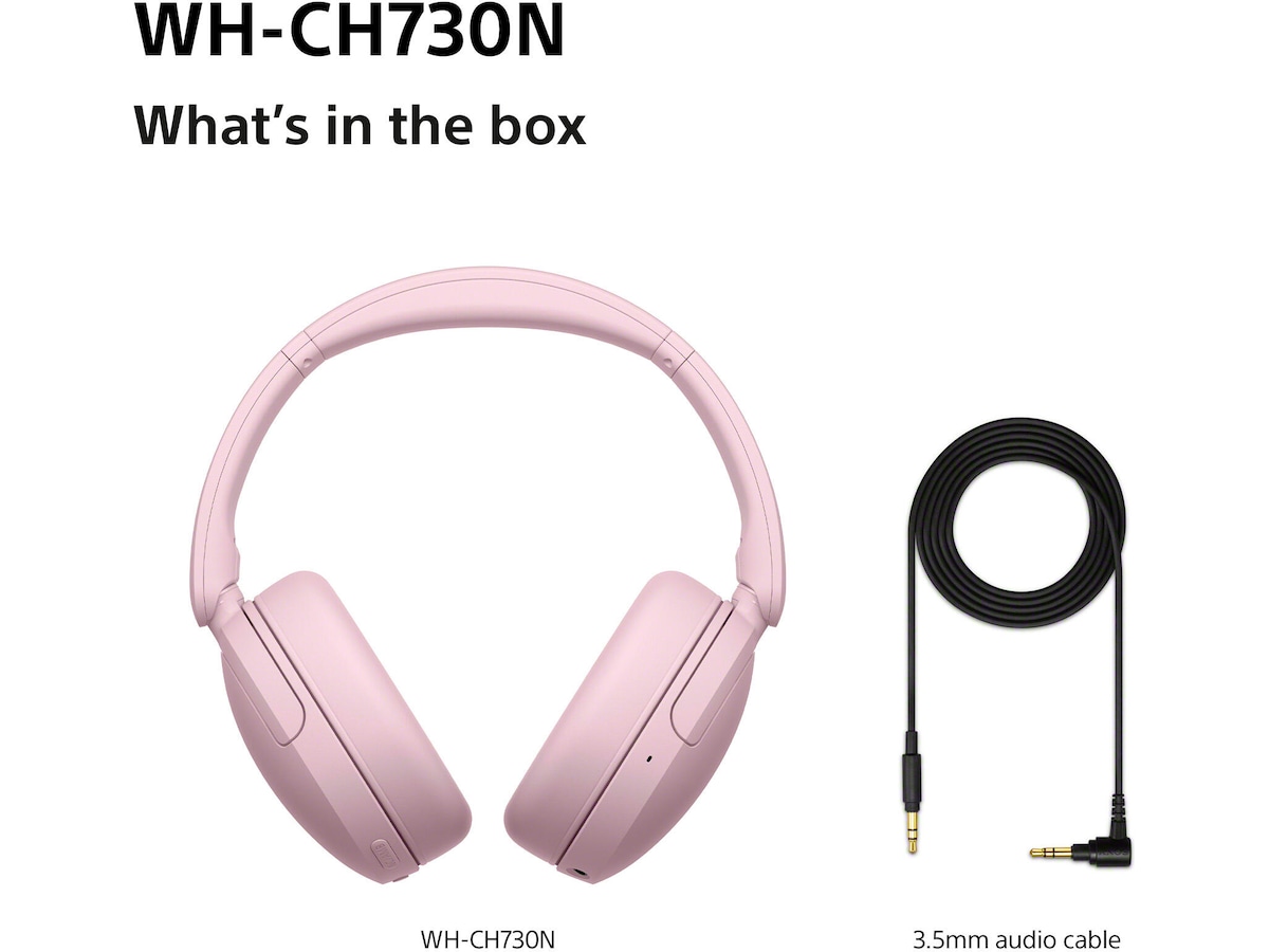Sony WH-CH730N Trådlösa Brusreducerande Hörlurar (rosa) Hörlurar