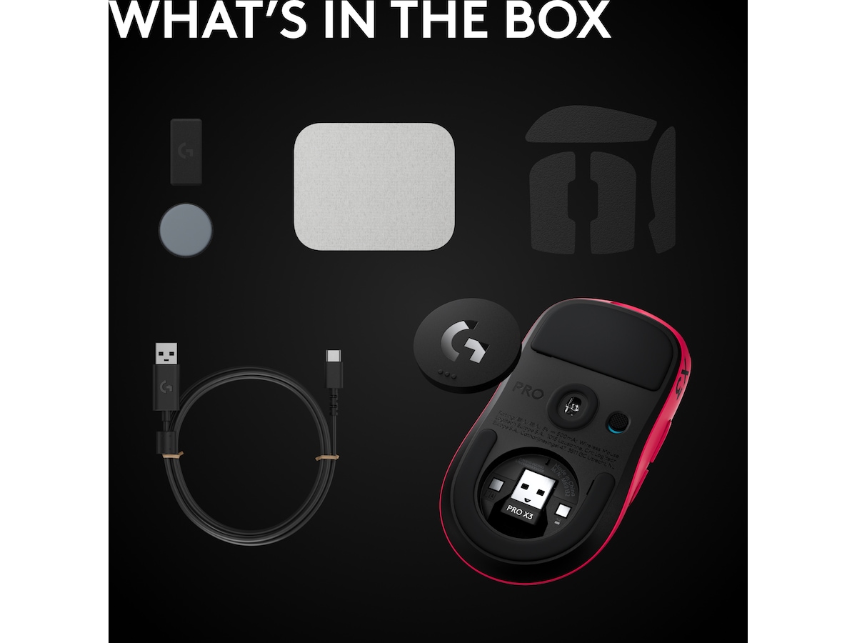 Logitech G PRO X3 SUPERSTRIKE trådlös gamingmus (rosa) Gamingmus