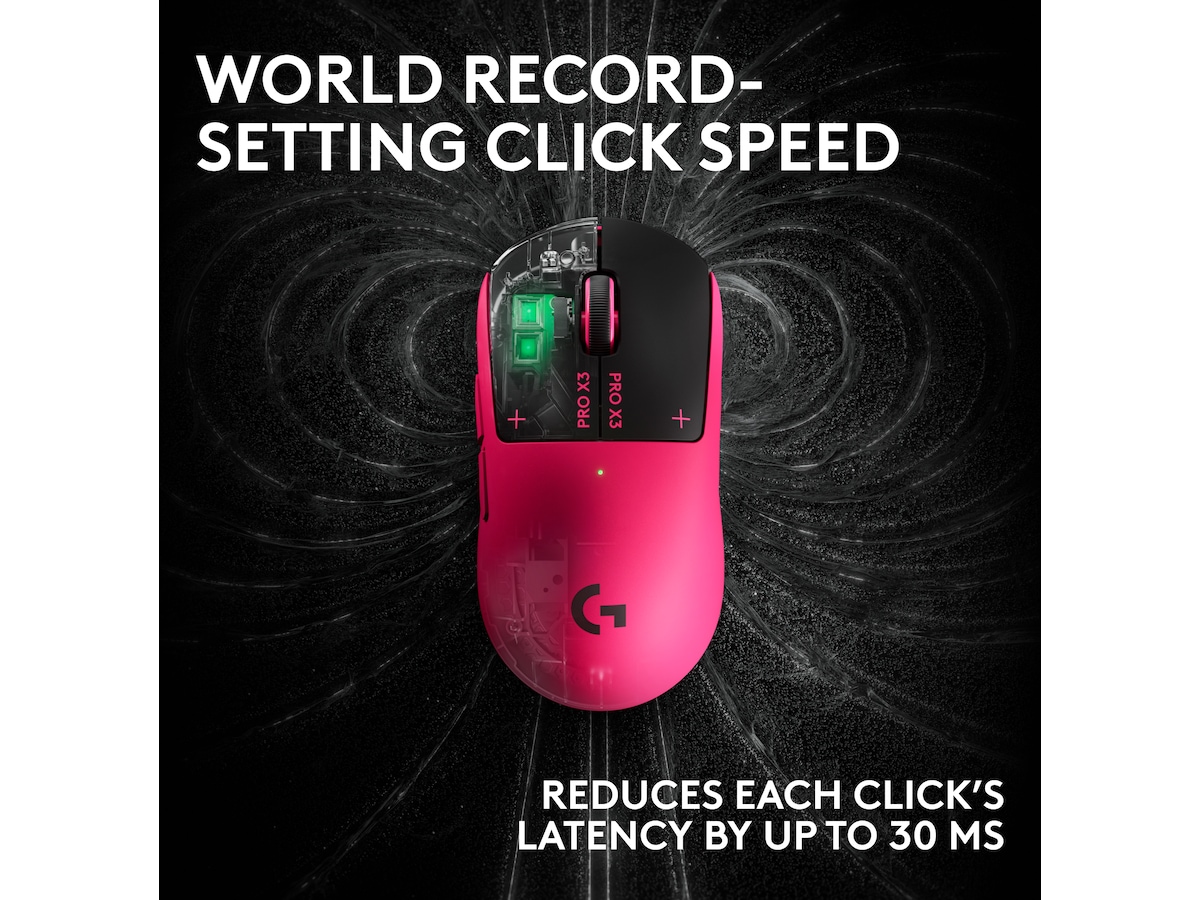 Logitech G PRO X3 SUPERSTRIKE trådlös gamingmus (rosa) Gamingmus