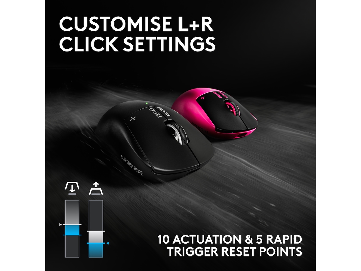 Logitech G PRO X3 SUPERSTRIKE trådlös gamingmus (rosa) Gamingmus