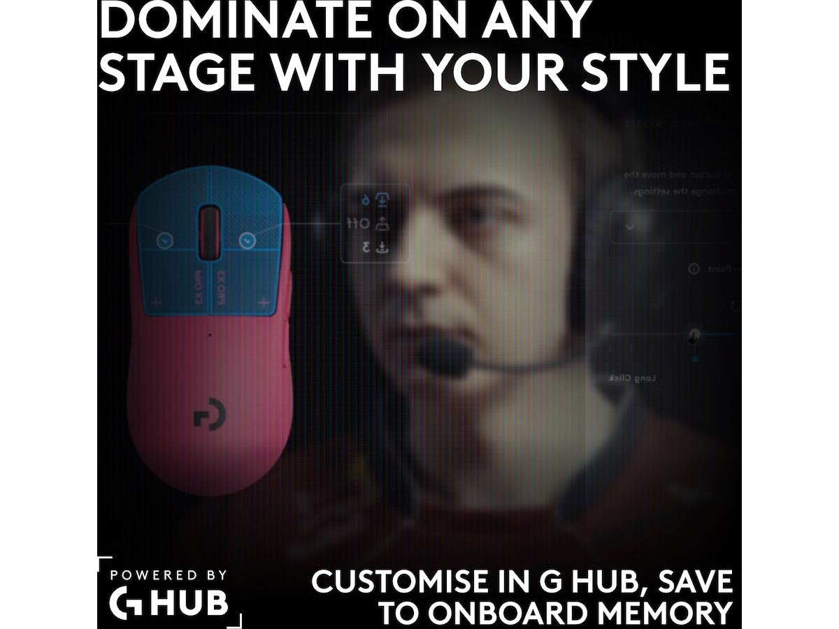 Logitech G PRO X3 SUPERSTRIKE trådlös gamingmus (rosa) Gamingmus