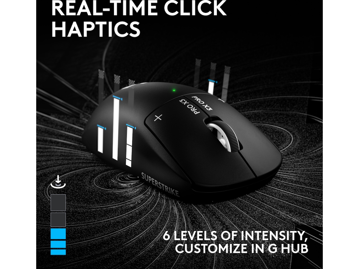 Logitech G PRO X3 SUPERSTRIKE trådlös gamingmus (svart) Gamingmus