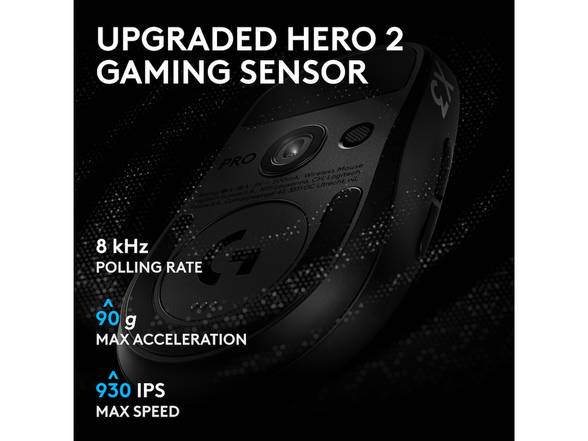 Logitech G PRO X3 SUPERSTRIKE trådlös gamingmus (svart) Gamingmus
