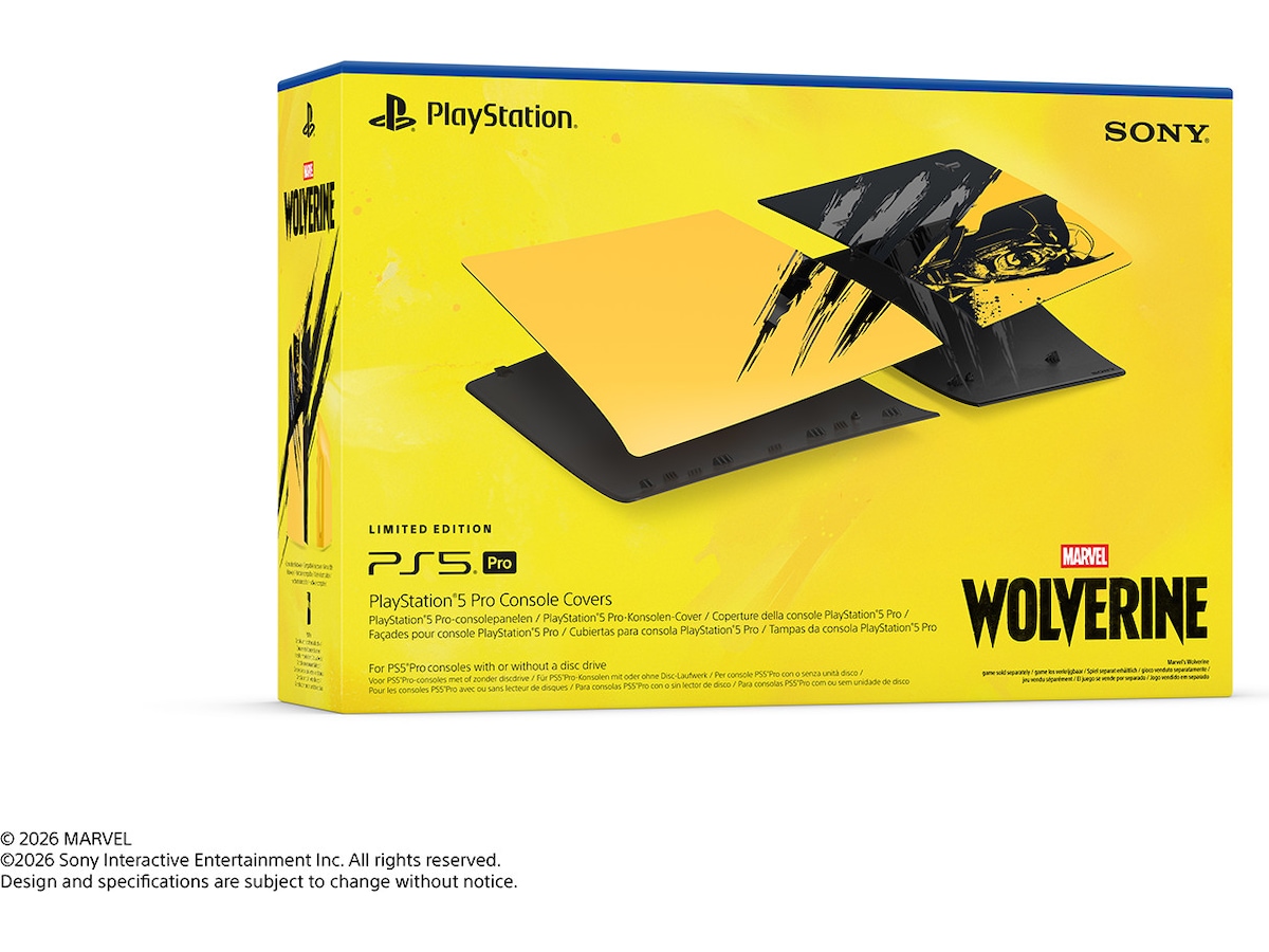 PS5 Pro Console Cover Wolverine YELLOW Tillbehör till spelkonsoler