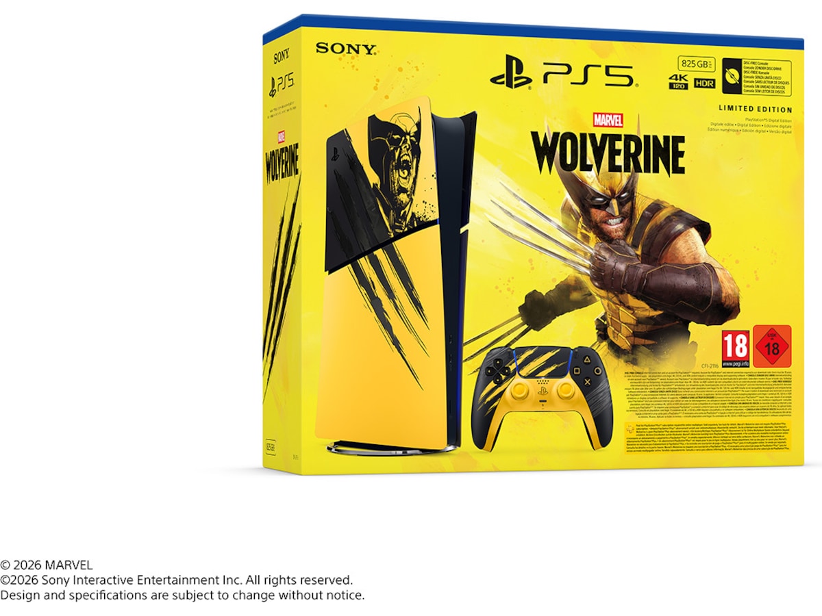 Sony PS5 Digital Edition Marvel's Wolverine (Battle Yellow) PlayStation