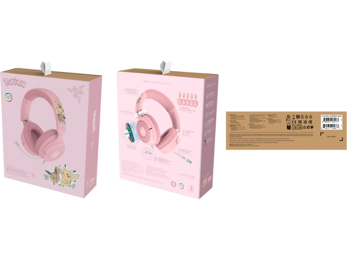 Razer Kraken V4 X gaming headset (pikachu/eevee) Gamingheadset