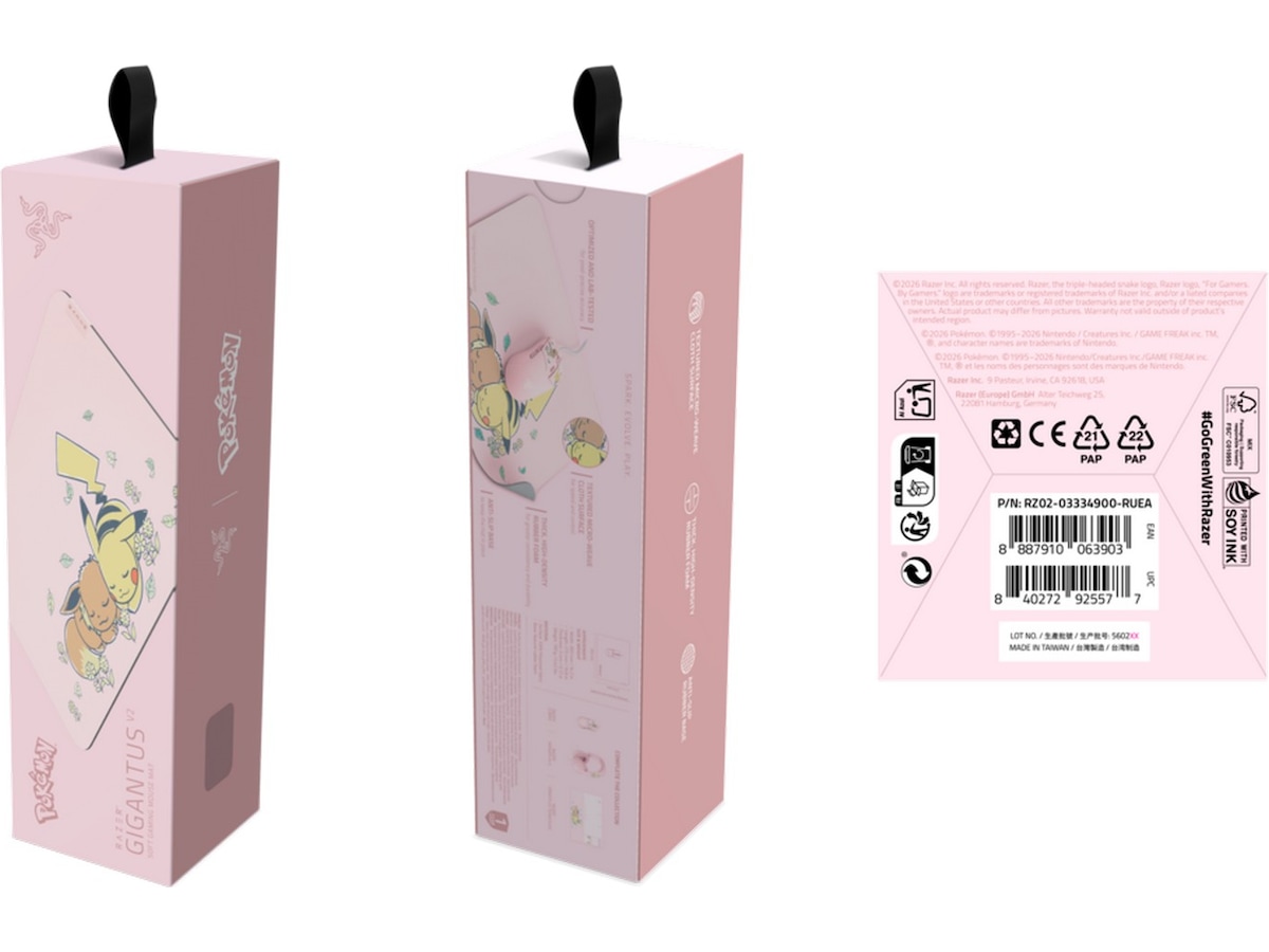 Razer Gigantus V2 Medium musmatta (pikachu/eevee) Gamingmusmatta