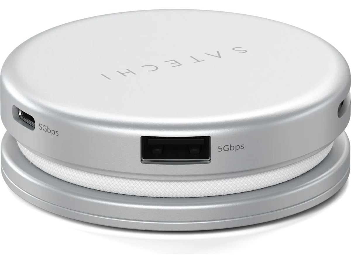 Satechi OntheGo 5-i-1 Multiport Adapter (Silver) Dockningsstation och USB-hub