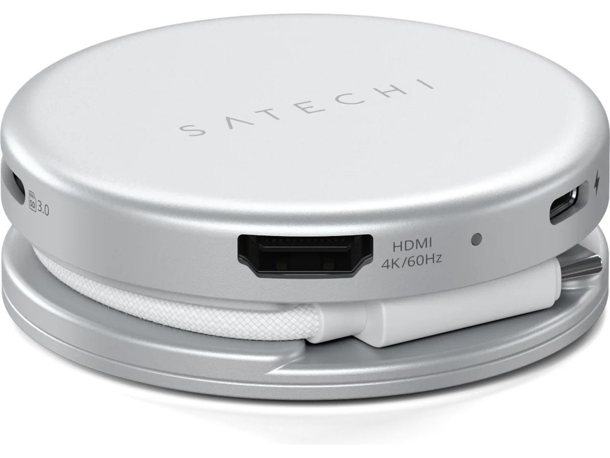 Satechi OntheGo 5-i-1 Multiport Adapter (Silver) Dockningsstation och USB-hub