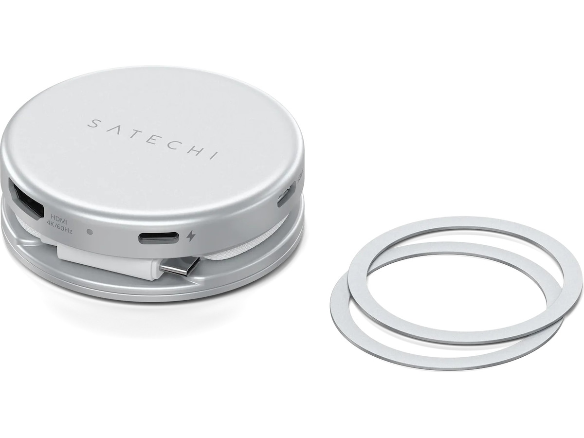 Satechi OntheGo 5-i-1 Multiport Adapter (Silver) Dockningsstation och USB-hub