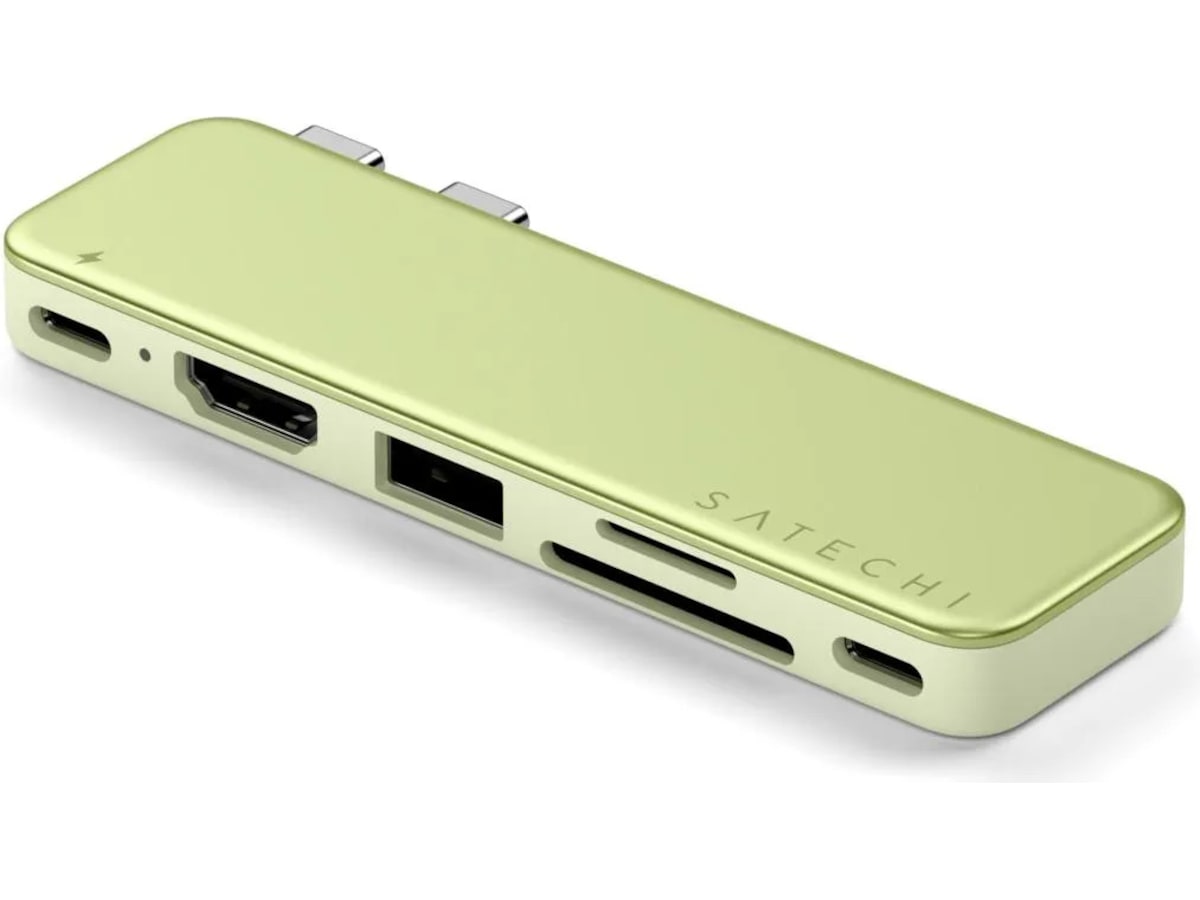 Satechi USB-C Snap Hub för MacBook Neo (citrus) Dockningsstation och USB-hub