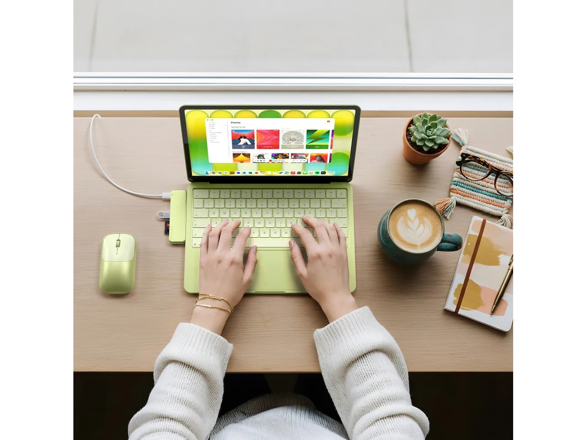 Satechi USB-C Snap Hub för MacBook Neo (citrus) Dockningsstation och USB-hub