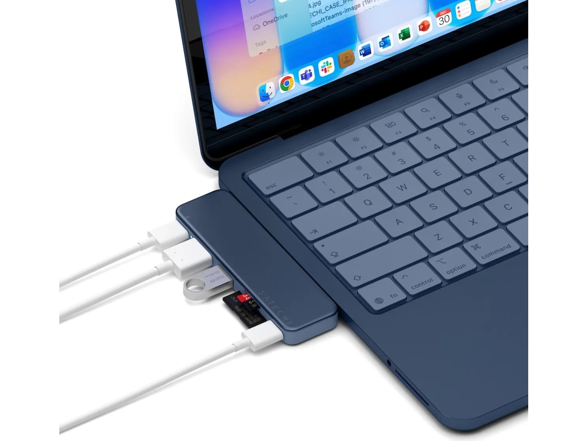 Satechi USB-C Snap Hub för MacBook Neo (indigo) Dockningsstation och USB-hub