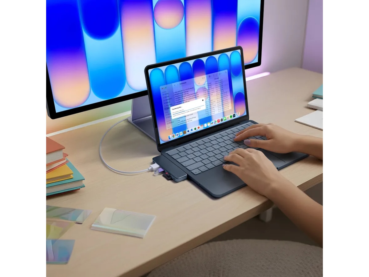 Satechi USB-C Snap Hub för MacBook Neo (indigo) Dockningsstation och USB-hub
