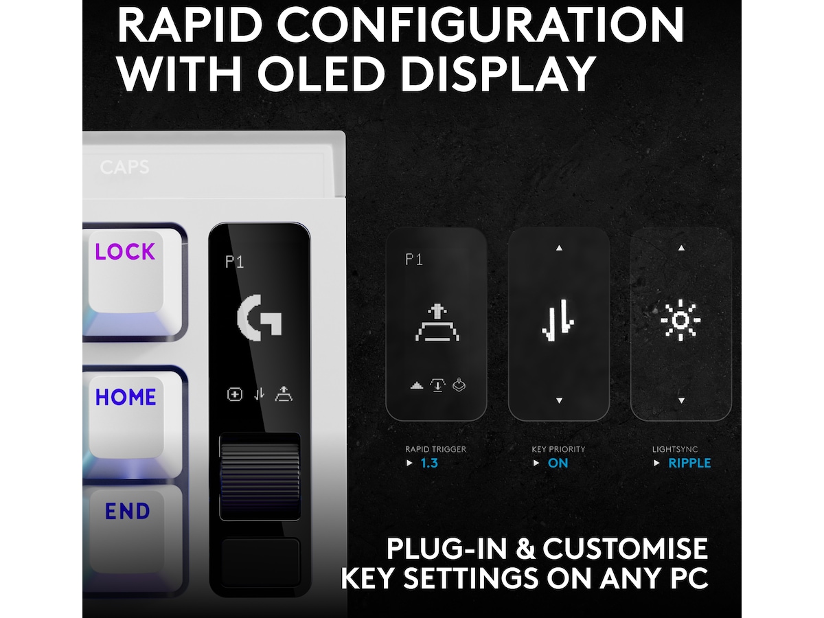 Logitech PRO X2 RAPID tangentbord (vit) Gamingtangentbord