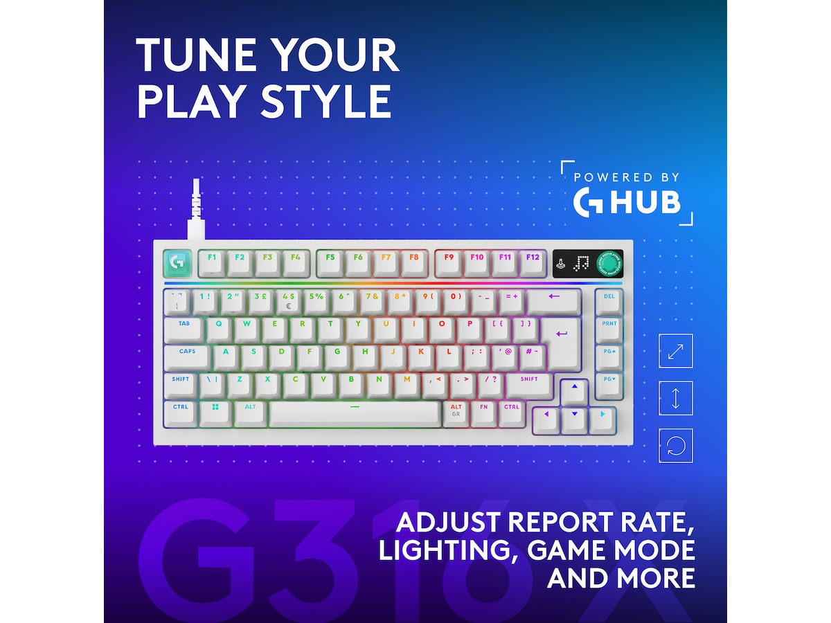 Logitech G316 X 75-speltangentbord Gamingtangentbord