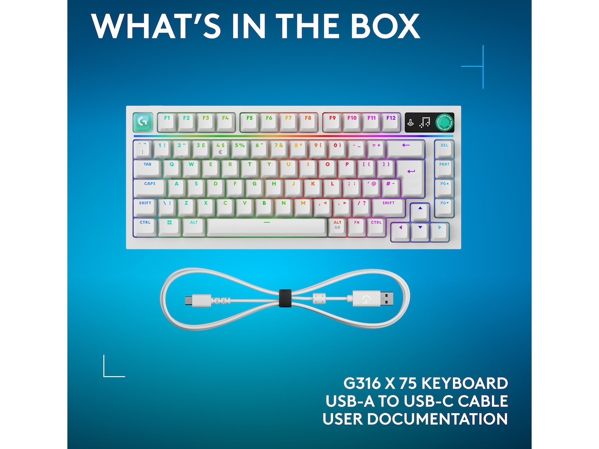 Logitech G316 X 75-speltangentbord Gamingtangentbord