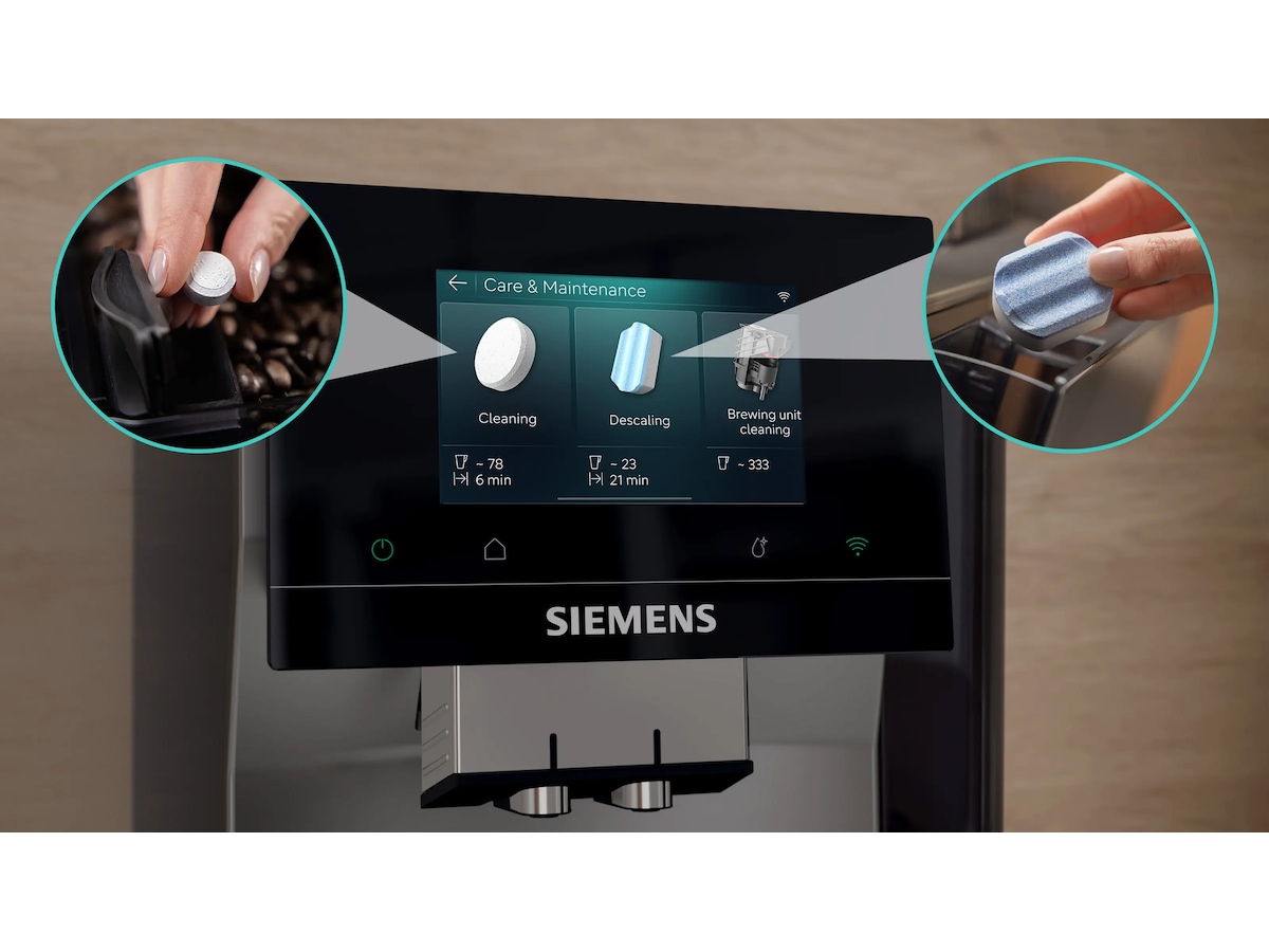 Siemens EQ700 iAroma Helautomatisk kaffemaskin Inox (silver metallic) Espressomaskiner