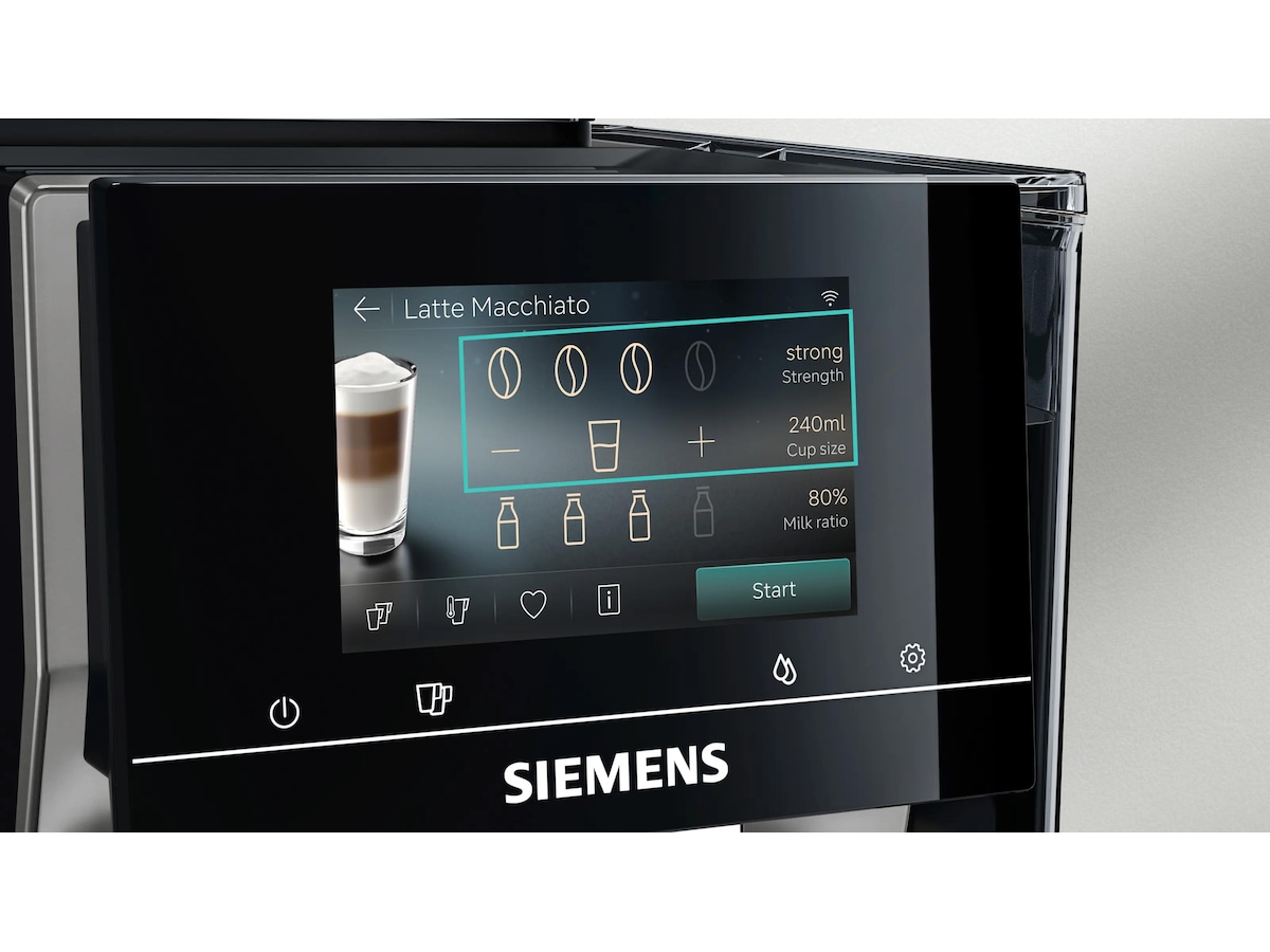 Siemens EQ700 iAroma Helautomatisk kaffemaskin Inox (silver metallic) Espressomaskiner