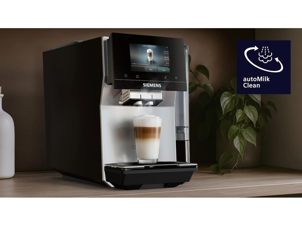 Siemens EQ700 iAroma Helautomatisk kaffemaskin Inox (silver metallic) Espressomaskiner