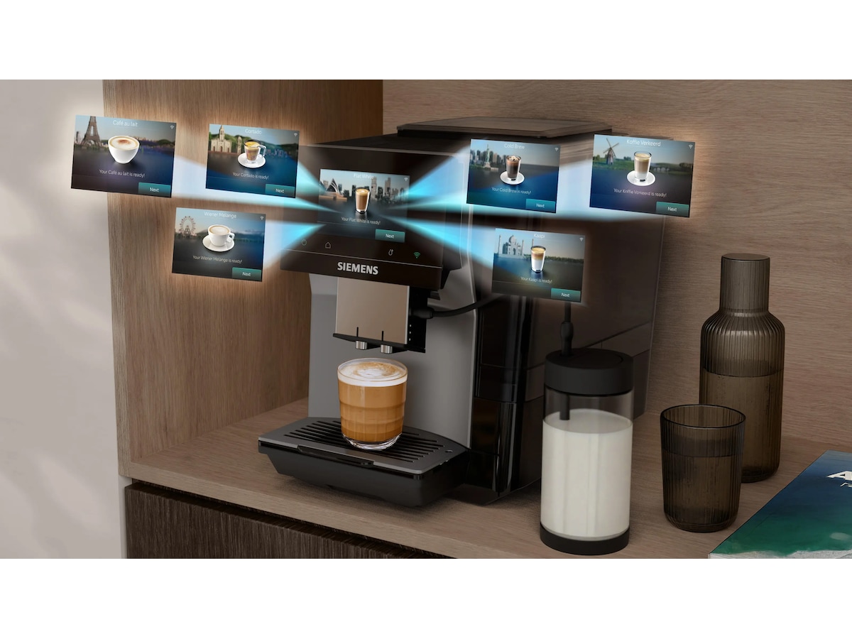 Siemens EQ700 iAroma Helautomatisk kaffemaskin Inox (silver metallic) Espressomaskiner
