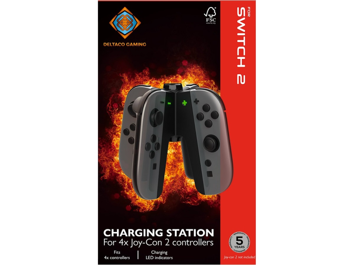 Deltaco Joy-Con laddstation Tillbehör till spelkonsoler