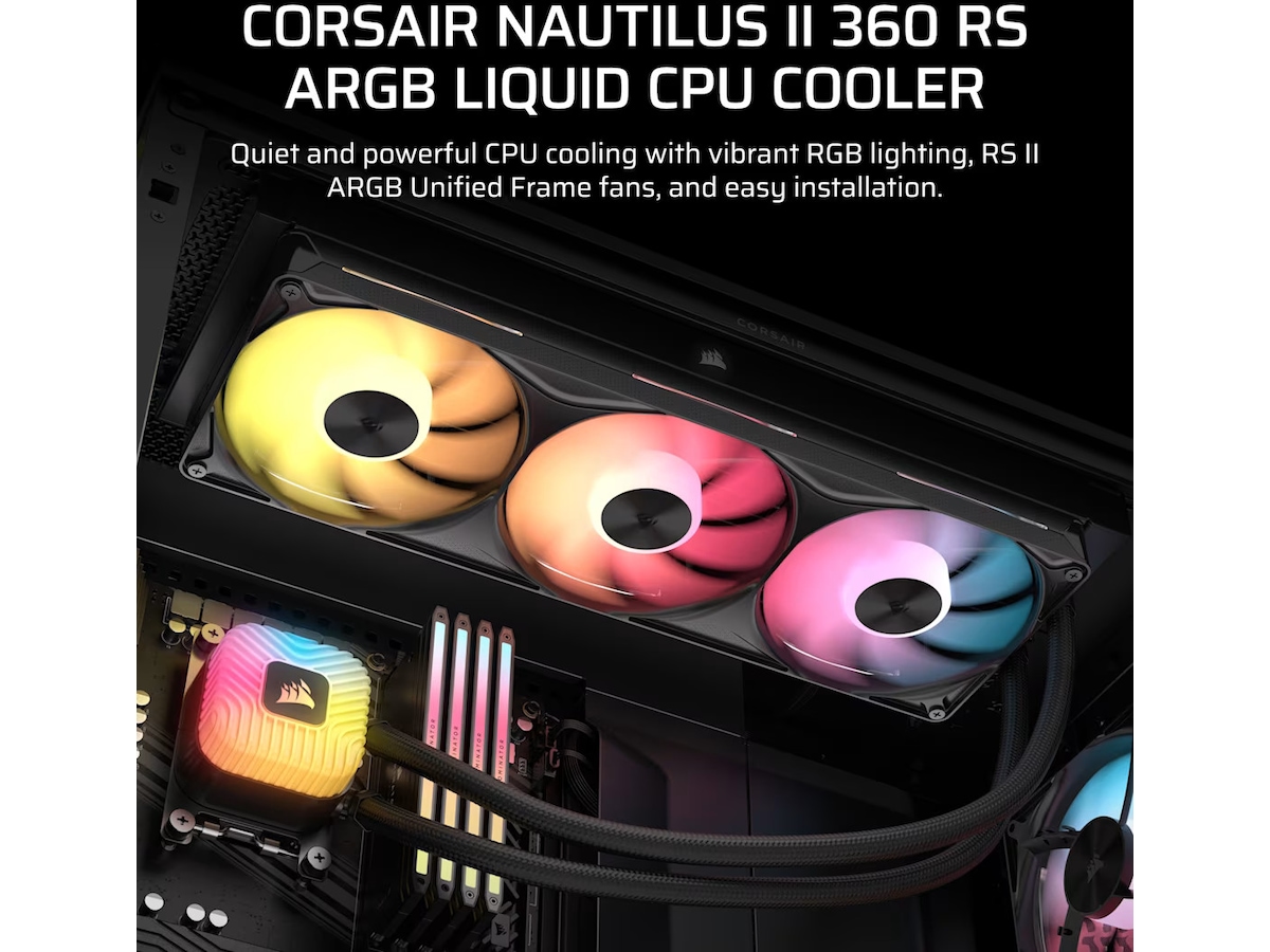 Corsair NAUTILUS II 360 RS ARGB Kylare (svart) CPU - Vattenkylning