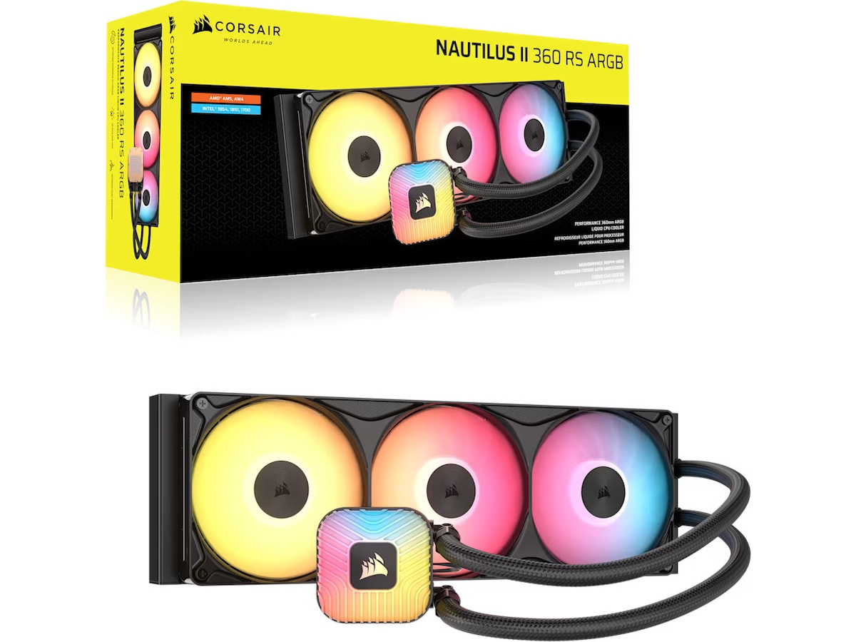 Corsair NAUTILUS II 360 RS ARGB Kylare (svart) CPU - Vattenkylning