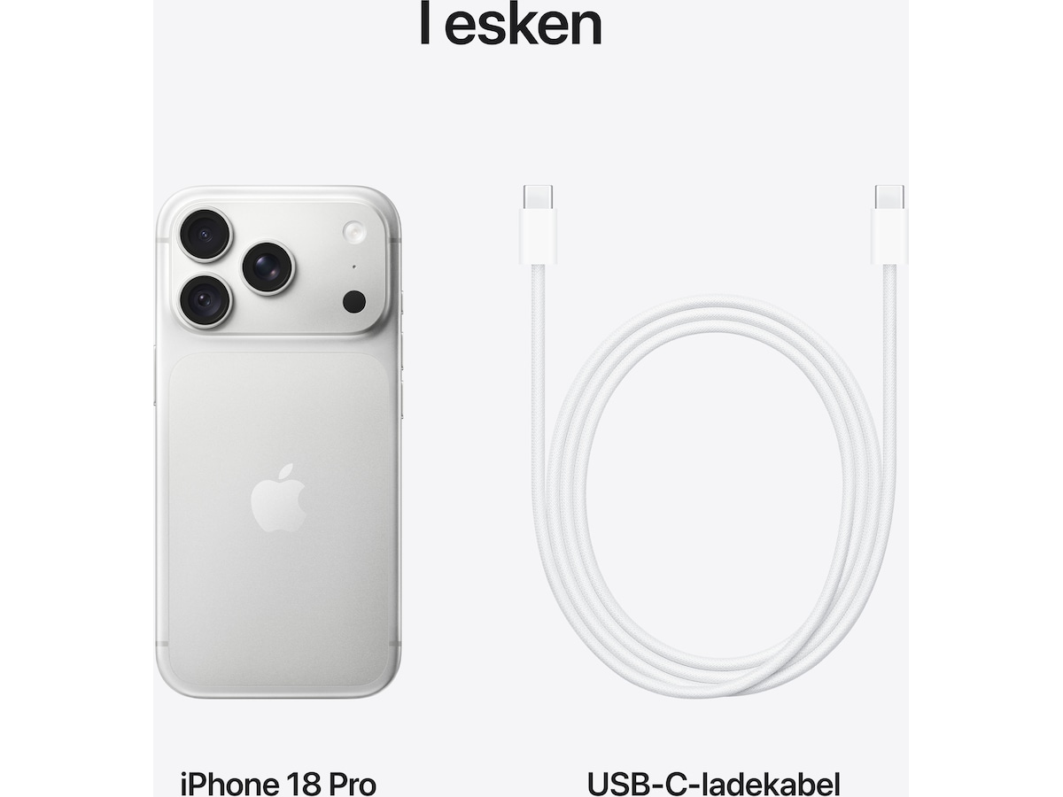 iPhone 18 Pro 512GB (silver) Mobiltelefoner
