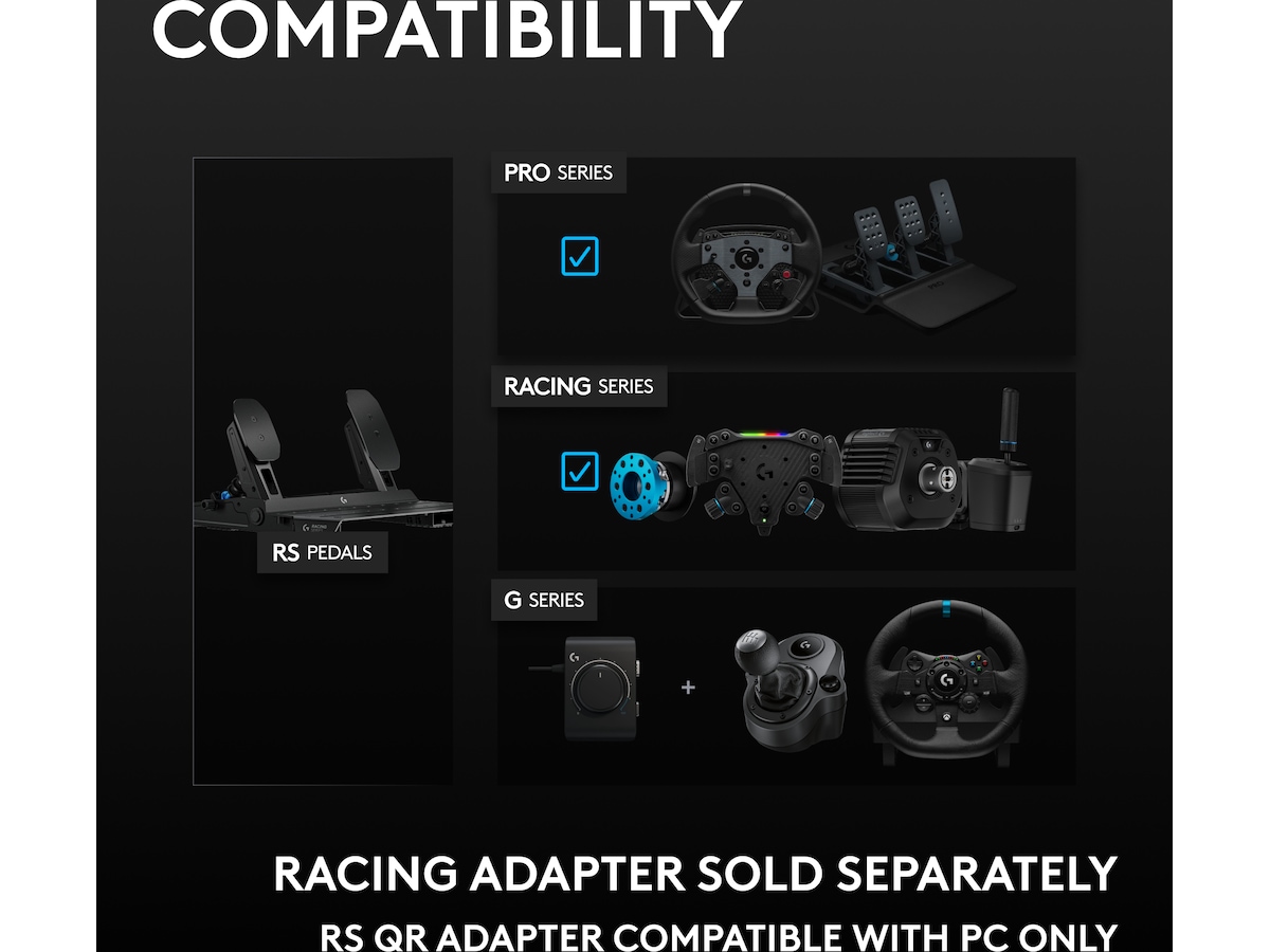 Logitech RS Pedals SE Ratt och pedaler