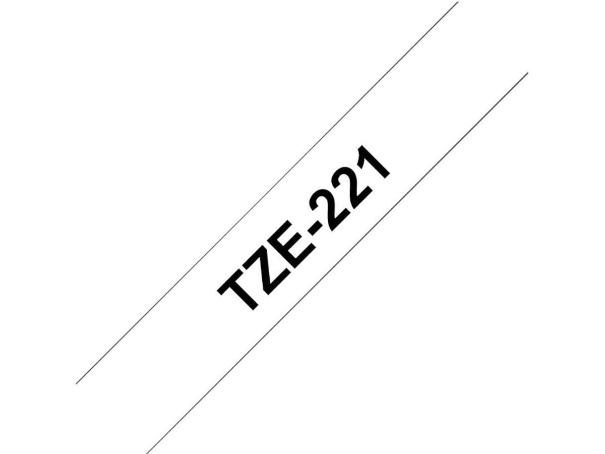 Brother Tape TZE221 9mm Svart/Vit Label-produkter