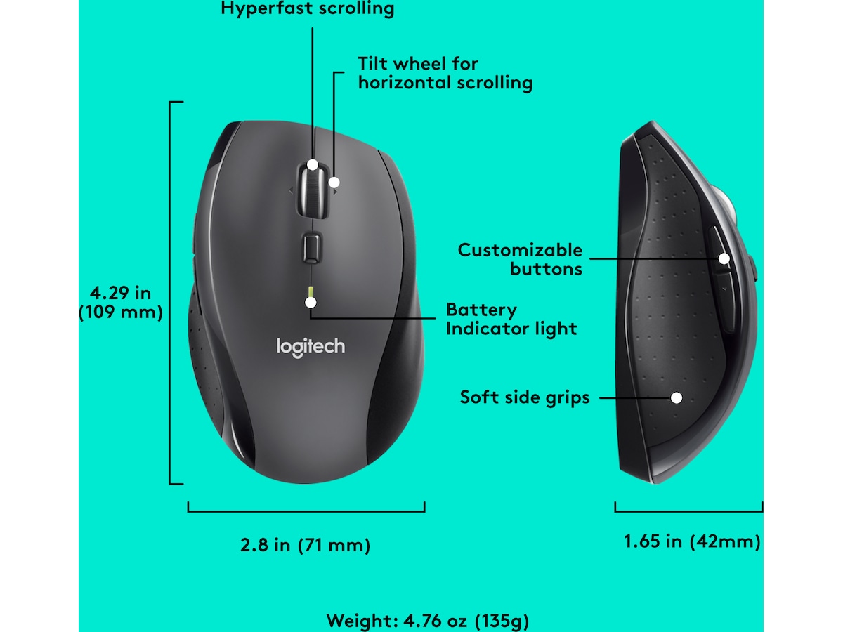 Logitech M705 Trådlös Mus Mus